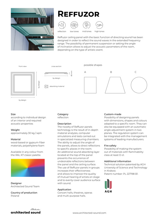 Architected Sound Up-Sorber Roll - Sound reflection panel - Thumbnail of product sheet cover